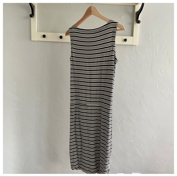 Athleta Westwood Sleeveless Stretch Cotton Striped Dress size Medium - Picture 7 of 7